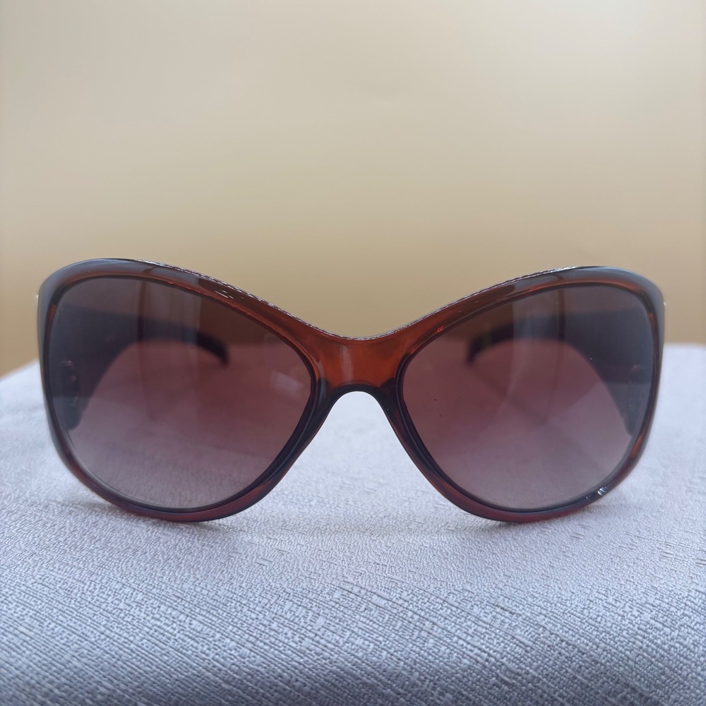SUNG-AF Oversized Butterfly Sunglasses Burgundy Tiger Print Crystal Y2K 00s